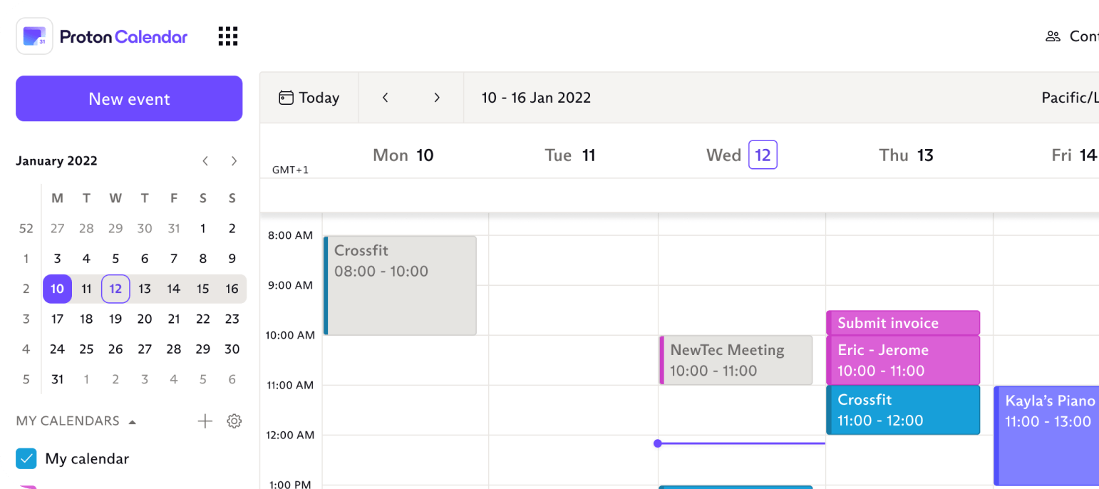 Hier findest du Antwort auf deine Fragen zu Proton Calendar