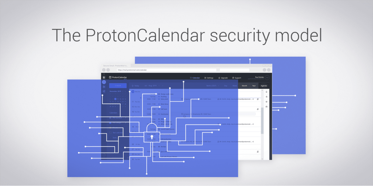 illustration of ProtonCalendar security model